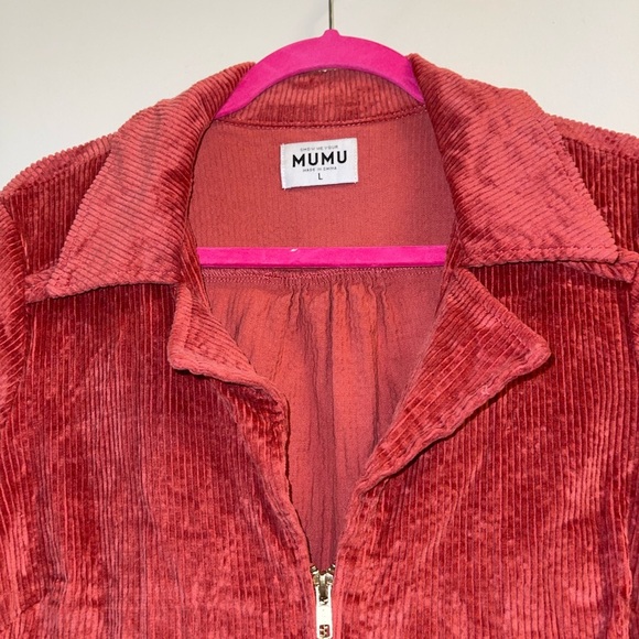 Show Me Your MuMu Red Corduroy dress - Picture 11 of 14